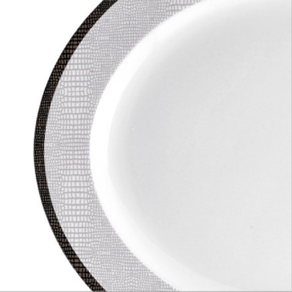 brand new Mikasa Wild Croc Pattern 15" x 13" Porcelain Oval Serving Platter - Picture 8 of 12